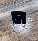 Small Queen Hoops - Silver